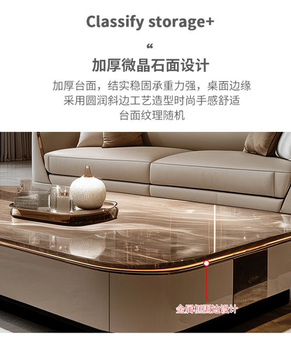 Classic Italian Coffee Tables Brown High Quality Designer Living Room Coffee Tables Modern Luxury Mesa De Centro Furniture Home