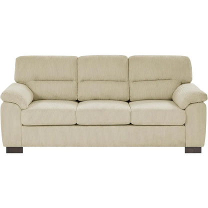 81" Modern Sectional Sofa Couch for Living Room, Upholstered Corduroy 3 Seater Sofa for Small Space Apartment, Deep Seat