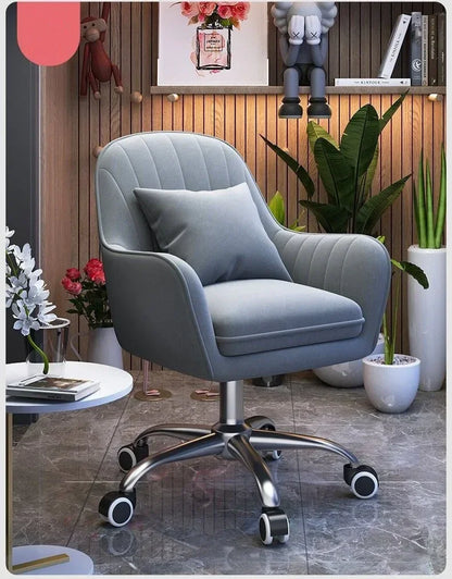 for modern velvet swivel office chair adjustable height ergonomic design elegant desk chair for home office work chair