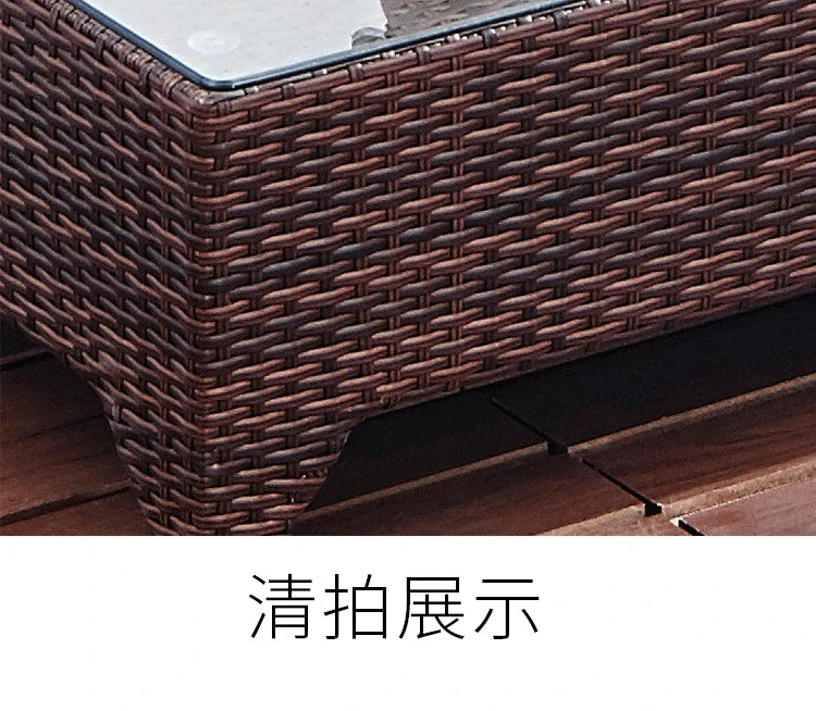 Balcony outdoor combination Living room courtyard hand-woven rattan sofa Rattan chair simple leisure furniture Economically