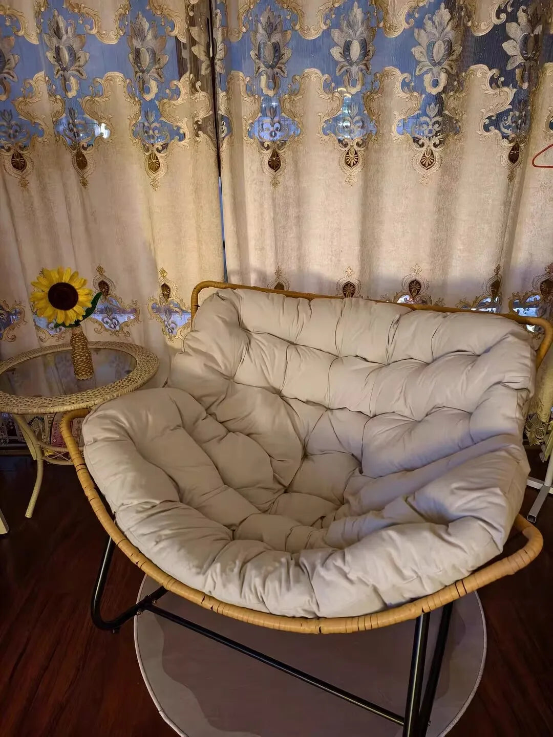 Rocking Chair Rattan Chair Nap Sleeping Recliner Adult Balcony Leisure Lazy Sofa Living Room Single Sofa Outdoor Sofa Chair