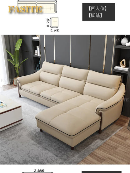 Sofa living room simple modern first layer cowhide corner combination furniture