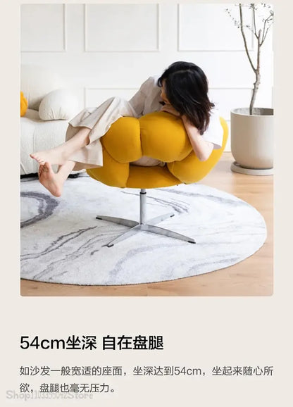Design creative leisure chair Modern study leisure sofa chair Bedroom lift rotating dressing and makeup chair