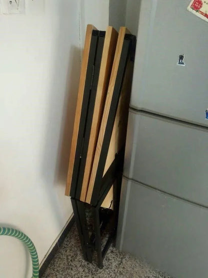 Solid wood foldable dining table