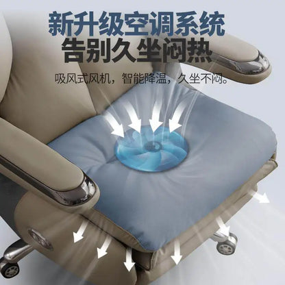 Smart Electric Executive Office Chair with Ventilation - Reclining Massage CEO Chair for Home Professional Use Furniture JT40