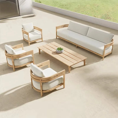 Garden Sofa Teak Wood Sofa Set Outdoor Furniture Teak Wood Patio Sofa and Coffee Table Set