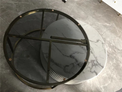 Modern Marble Coffee Tables For Simple Small Apartment Living Room Furniture Sofa Side Household Storage Cabinet End Table Set