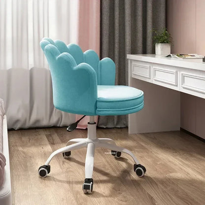Nordic Fabric Petal Office Chairs For Student Study Desk Chair Creative Lift Backrest Computer Chair Home Bedroom Gaming Chairs