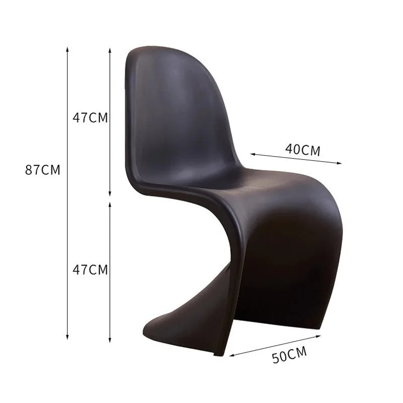 XJBS7 #Nordic Home Dining Pandong Chair Plastic Chair Back Stool Hospitality Waiting Chair