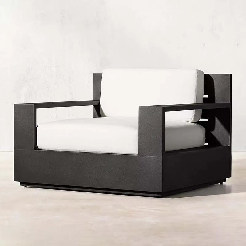 Nordic custom outdoor sofa  waterproof and sunscreen cruise ship all-aluminum balcony sofa combination garden outdoor furniture