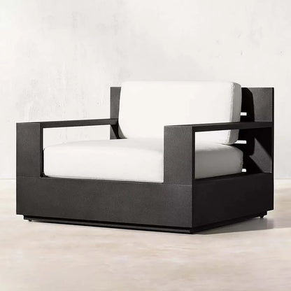 Nordic custom outdoor sofa  waterproof and sunscreen cruise ship all-aluminum balcony sofa combination garden outdoor furniture