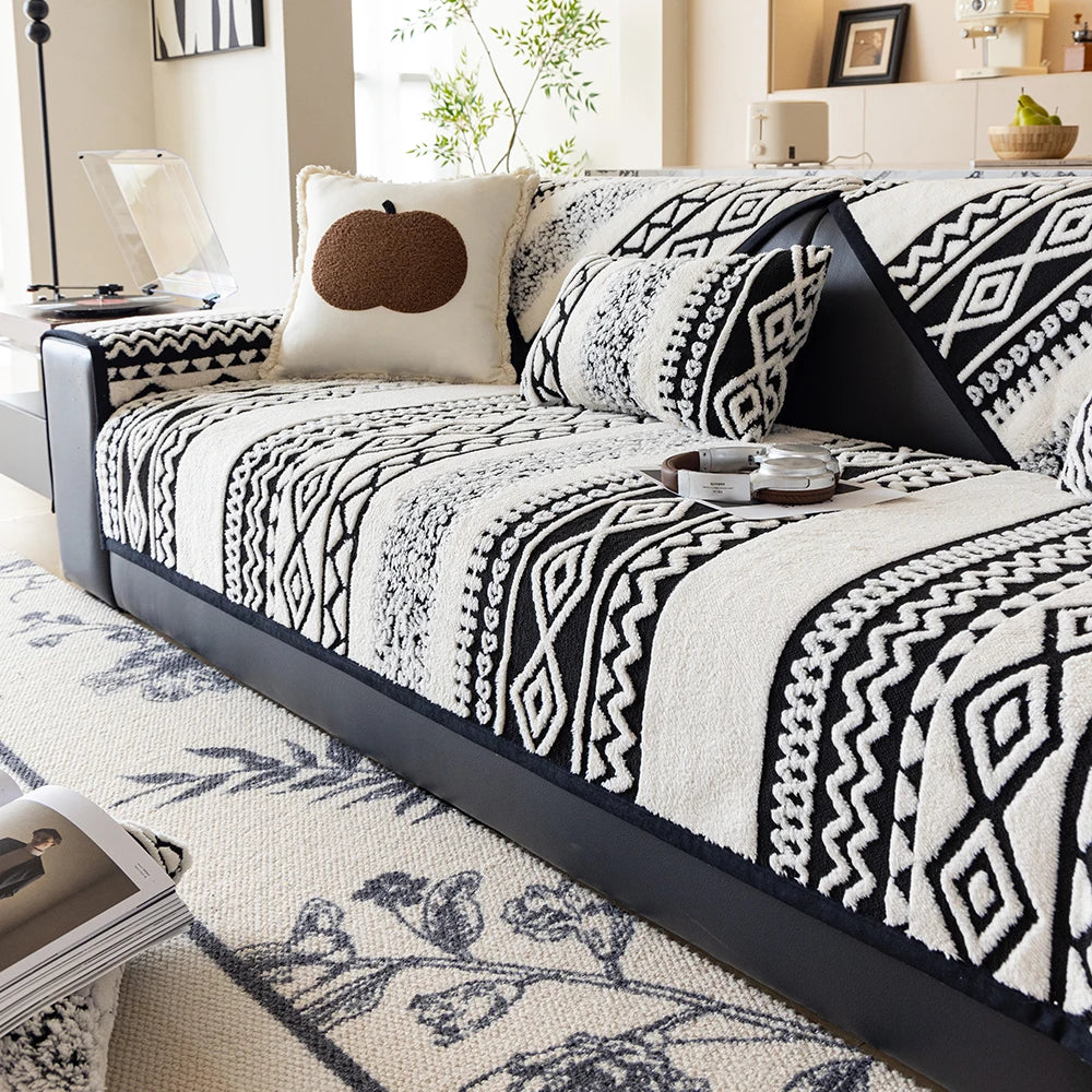 Protector Couch Cover for Sofa for Winter Fur-covered sofa cushion Pet Friendly Anti-slip Sofa Covers for living room