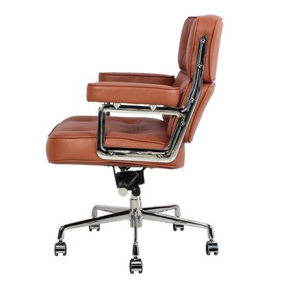 EU Stock TY205C Light Brown Robin Chair Genuine Leather Lobby Office Computer Chair Home and Office