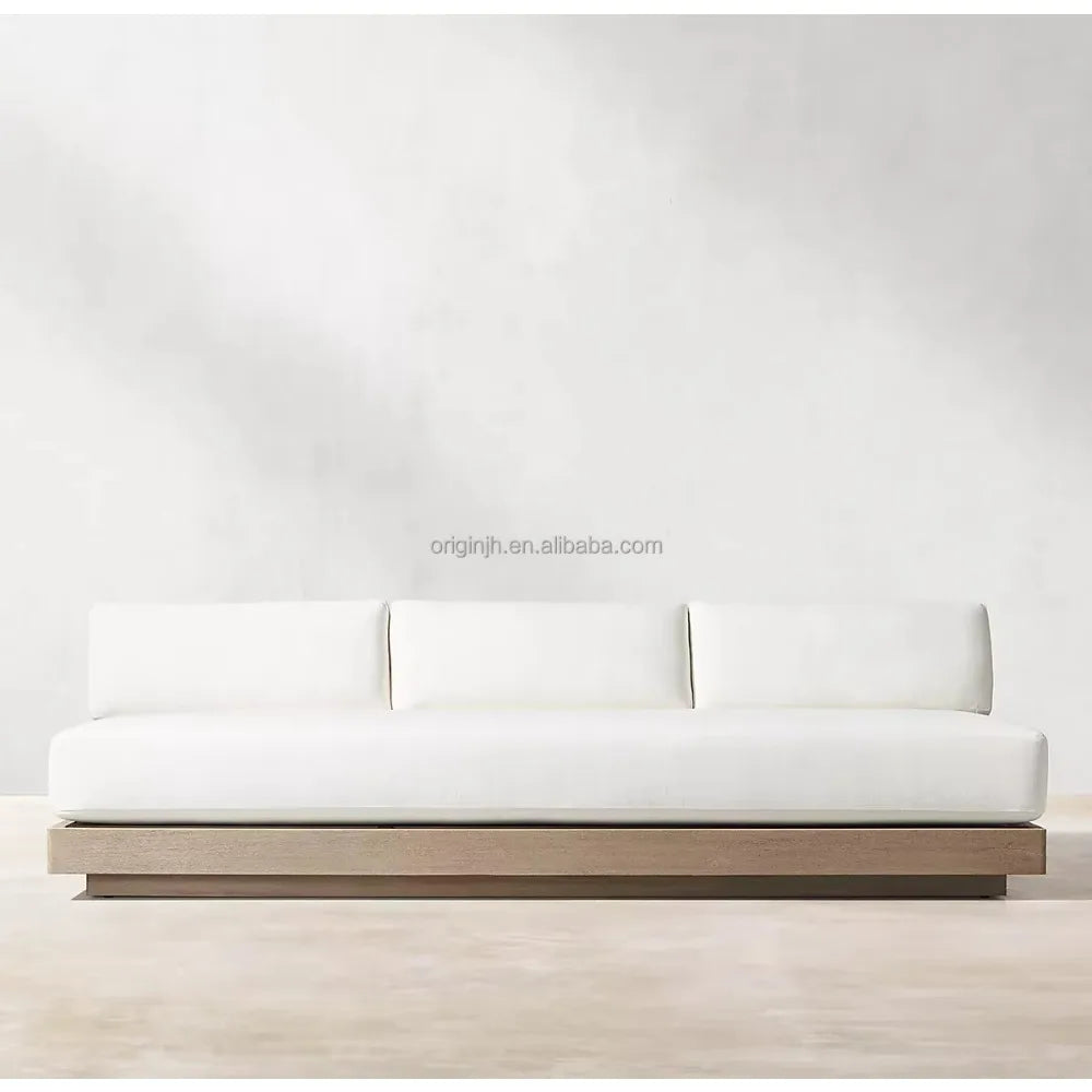 Minimalism Outdoor Garden Sofa Set Popular and Luxury Teak Patio Furniture