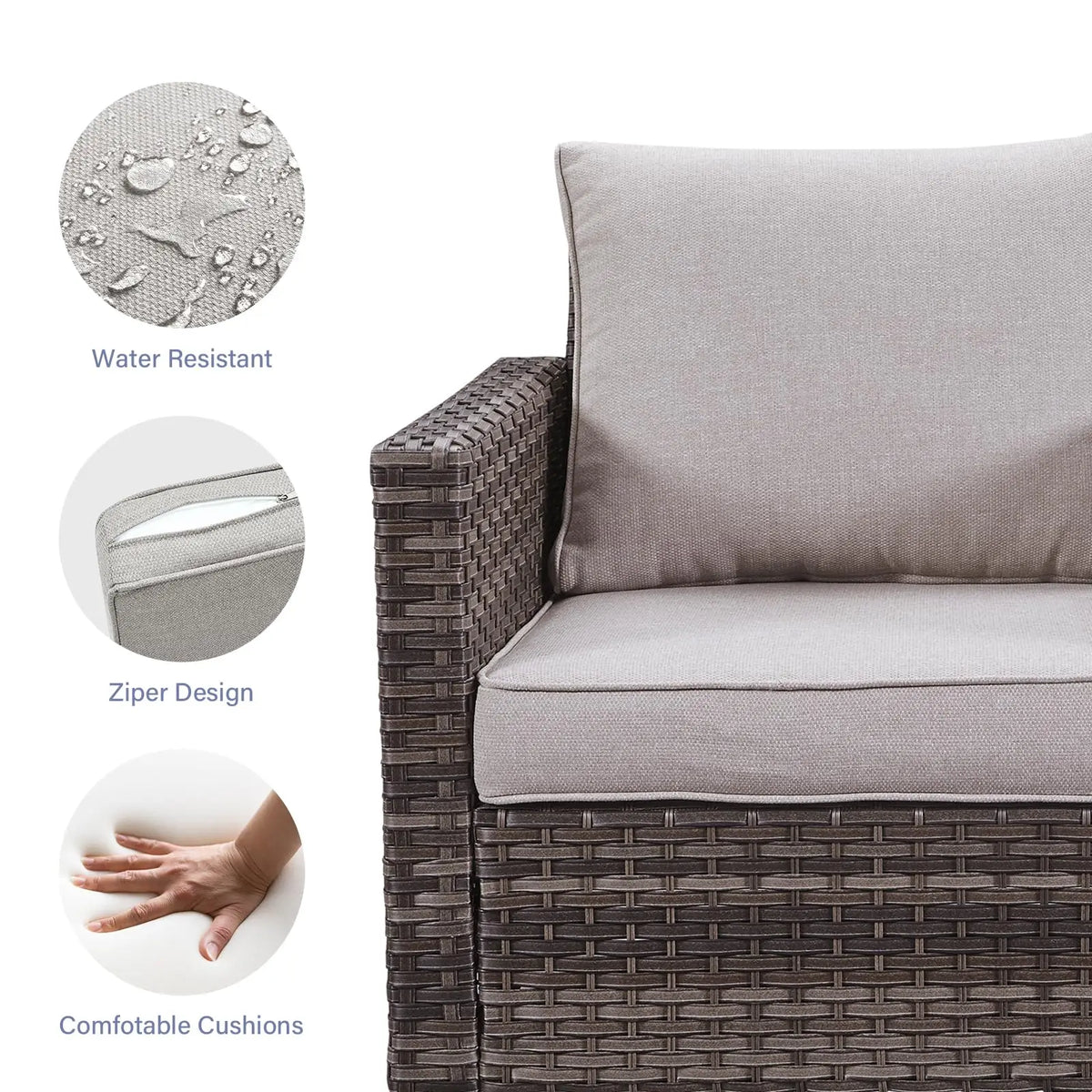 Garden Sofa Rattan Wicker Patio Sofa Wicker Furniture High Quality Outdoor Rattan Patio Furniture Modern Garden Sofa Set