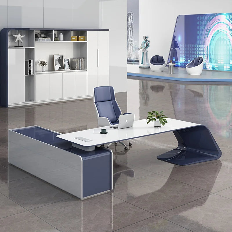 Escritorio De Oficina White Executive Luxury Office Table Office Desk Set Office Furniture Commercial Furniture Schreibtisch