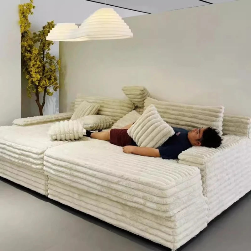 modern Minimalist Velvet Sofa Bed French Fabric Lazy Living Room Sofas Puffs Bedroom 2025 Divano Soggiorno Home Furniture luxury