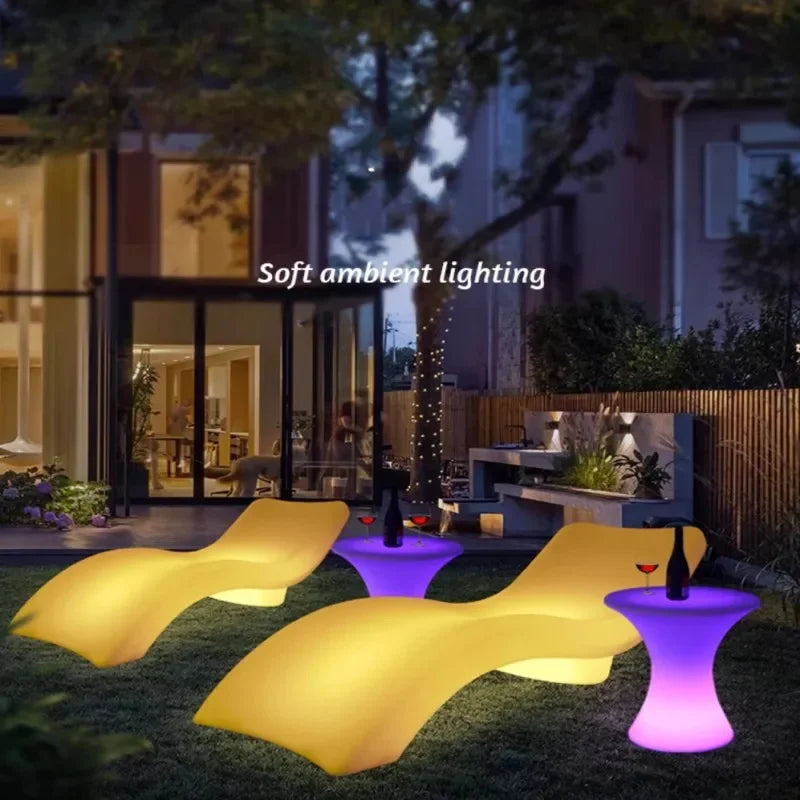 LED Outdoor Luminous Lounger Rechargeable Waterproof