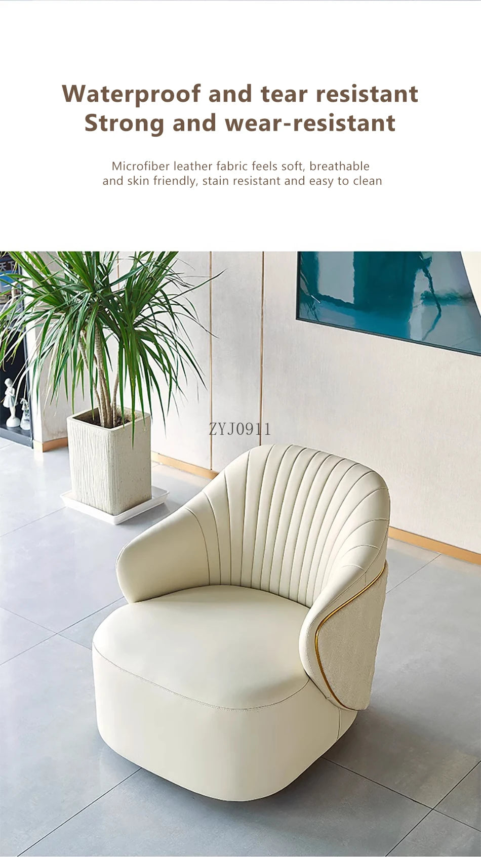 Modern Casual Rotating Leisure Chair Luxury Living Room Home Furniture Hotel Sofa Chair