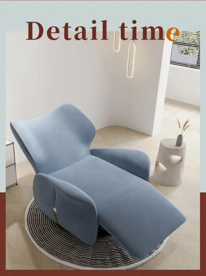 Single-Seat Sofa Stoel Stof Vrijetijdsstoel Woonkamer Licht Luxe Designer Elektrische Functionele Fauteuil