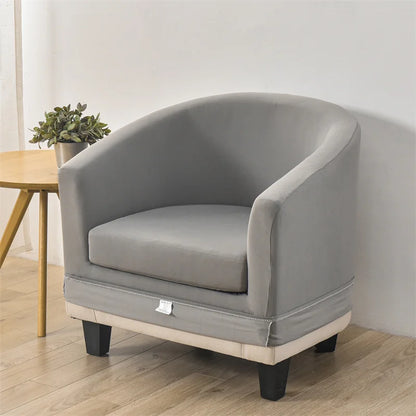 Solid Color Elastic Club Tub Chair Cover Spandex Single Sofa Slipcover with Seat Cover Armchair Protector Living Room Bar Hotel