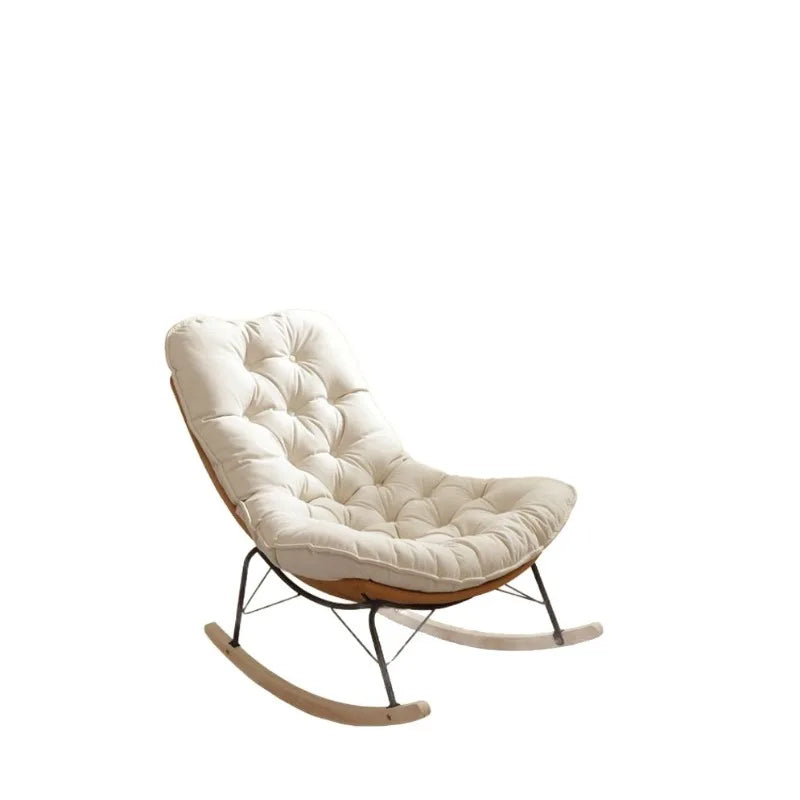 Honeycomb Recliner Rocking Chair Adjustable Backrest Foldable Comfortable Lazy Lounge Chair Bed Balcony Living Room Furniture