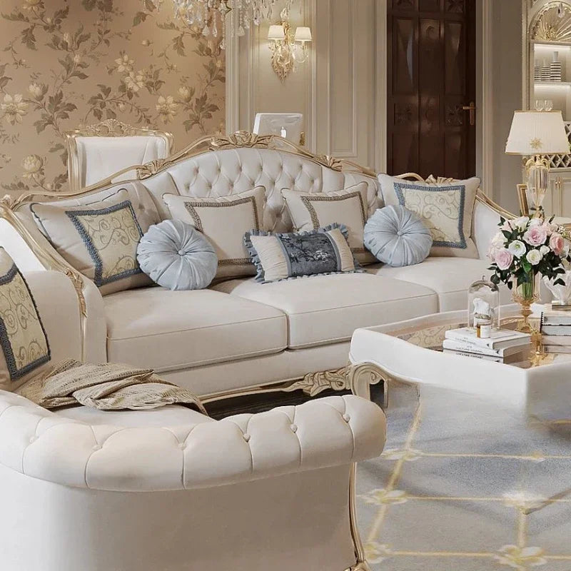 Europe Designer Sofa Chair Unique Wood Modern Recliner Living Room Sofas Love Seat White Cushion Sofas Para El Hogar Furniture