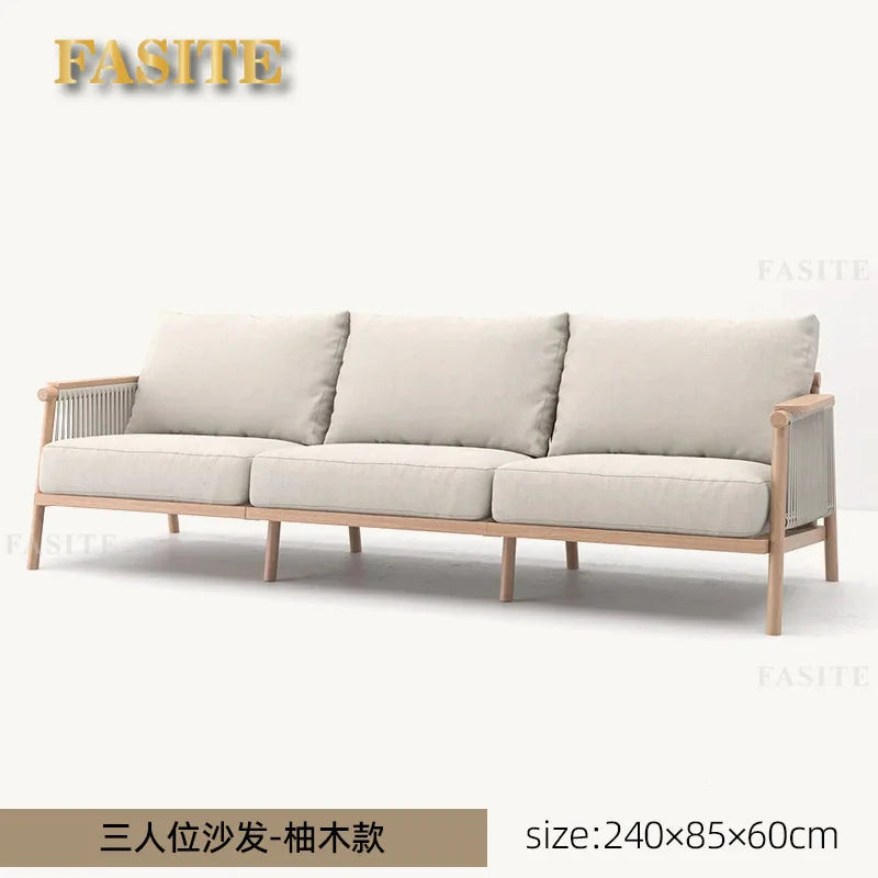 Outdoor sofa waterproof and sunscreen leisure rope weaving