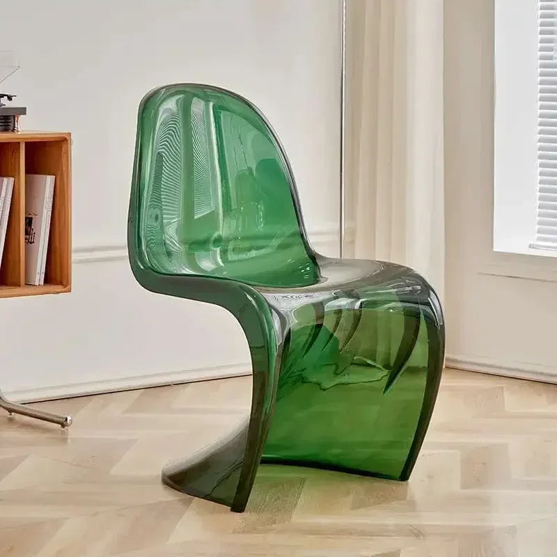 Transparent Plastic Chair Living Room Relax Backrest Waiting Cafe Chair Hotel Acrylic Design Dining Stool Nordic Furniture