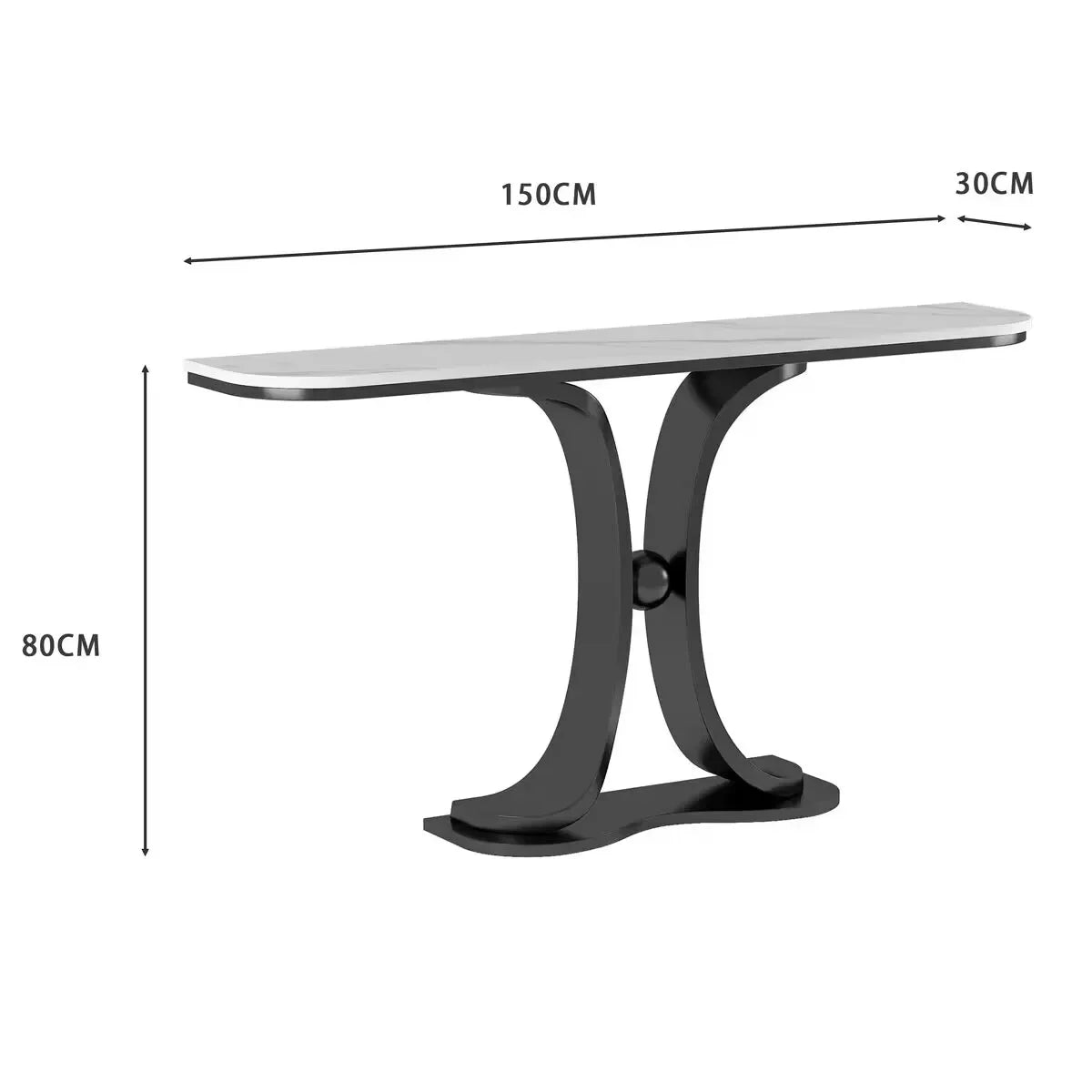Light luxury entrance table New Chinese  table against the wall Living room Semicircular