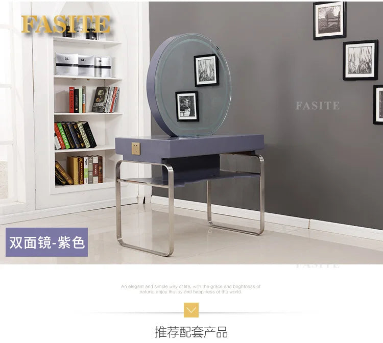Double-sided mirror table for tgf barber shop, special for dyeing and ironing double-sided mirror hair salon for hair salon