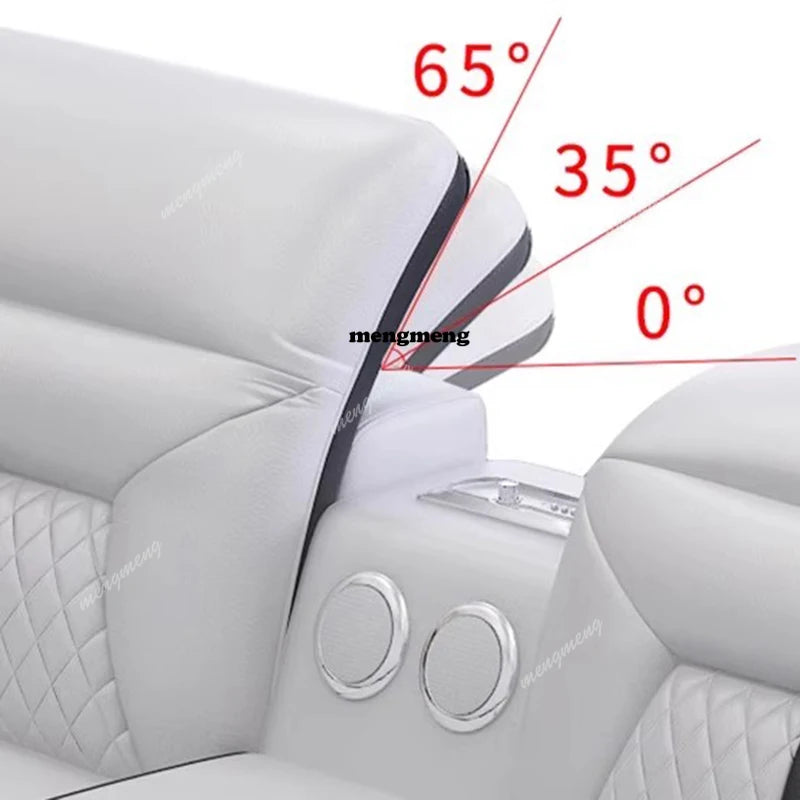 Multifunction Modern Sofas Genuine Leather Minimalist Electric Apartment Living Room Sofas Massage Comfortable Muebles Furniture