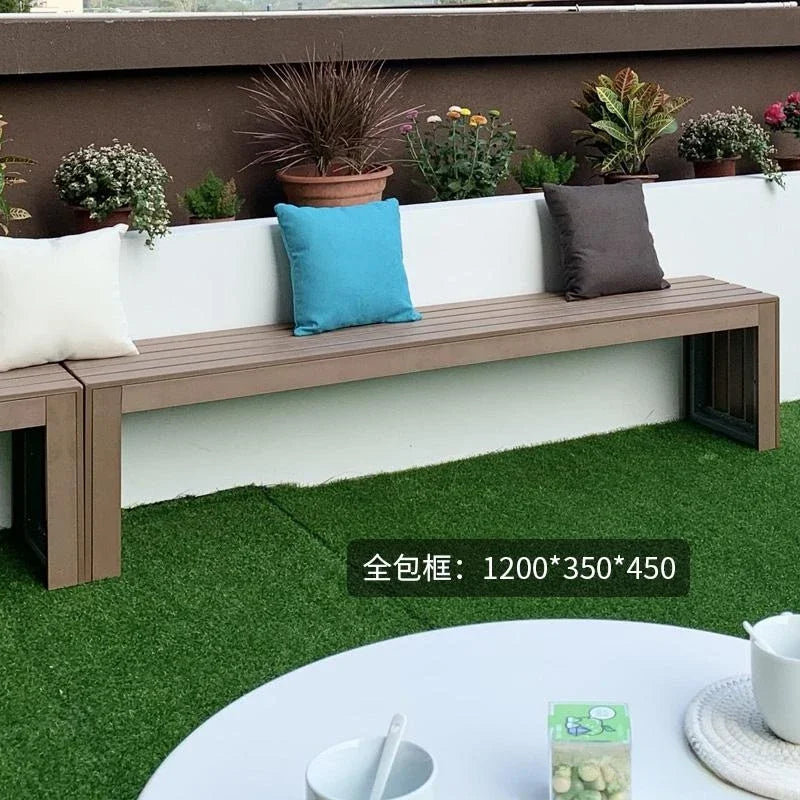 Table et chaise d'extérieur en bois et plastique, balcon de Style nordique pour cour de loisirs