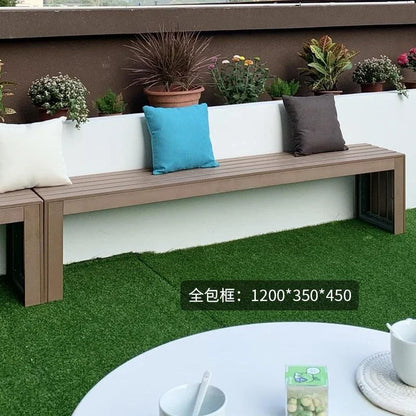 Table et chaise d'extérieur en bois et plastique, balcon de Style nordique pour cour de loisirs