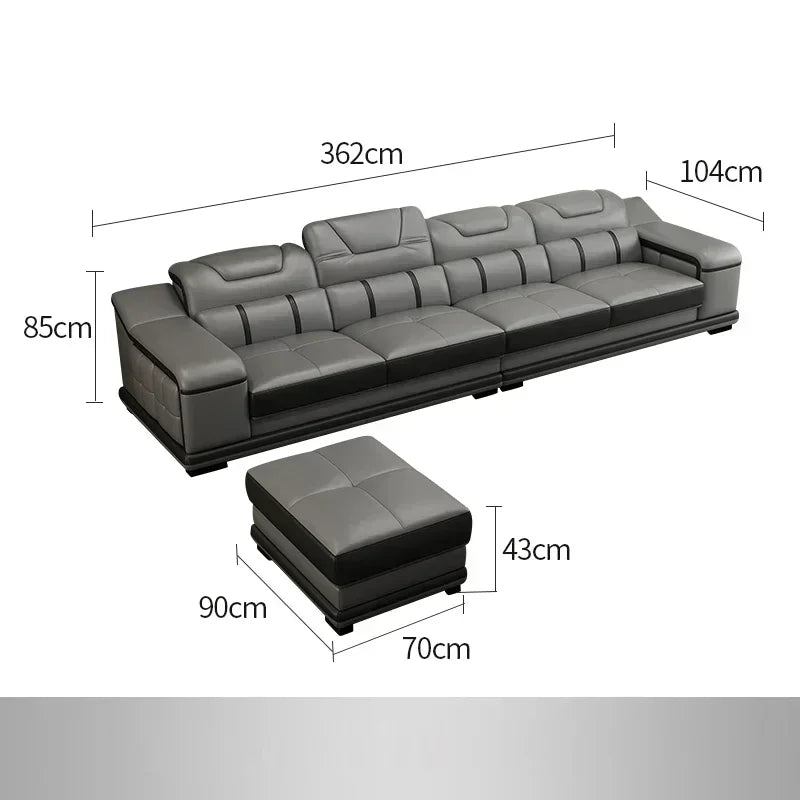Genuine Leather Sofa Cama Leather Couch Big Sofas Sleeper Sofa Set Living Room Furniture Sofas Modern Sectional Sofa