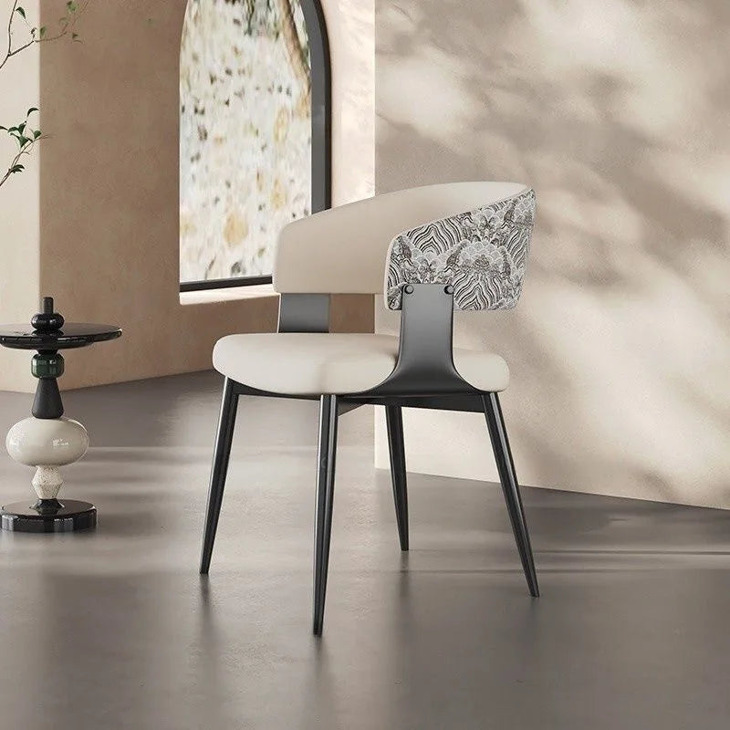 2pcs Modern Minimalist Dining Chairs with Backrest for Home Table And Hotel Island Bar Stools with Armrests