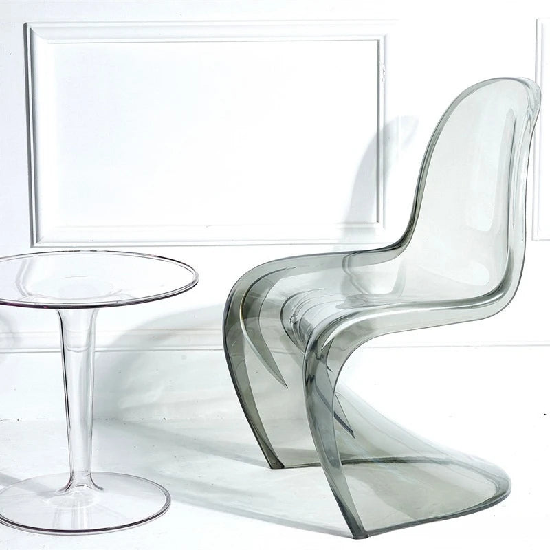 Nordic Modern Simple Creative Acrylic Plastic Dining Chair Red S Beauty Chair Crystal Transparent Pandong Chair Wow