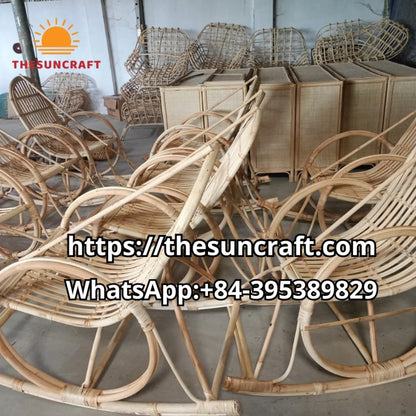 Modern indoor/outdoor adult rattan rocking chair, casual rocking chair