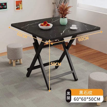 2025 New Folding Table,Indoor Outdoor Heavy Duty Portable Folding Square Woodiness Dining Table ,for Picnic, Party, Camping