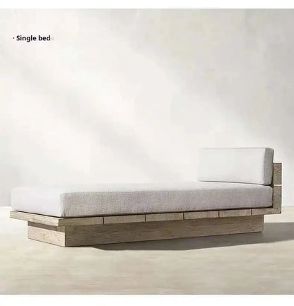Japanese Style Waterproof and Sunscreen Garden Sofa, Minimalist Designer, Modern Garden Sofa, Artistic Outdoor Furniture, Divano
