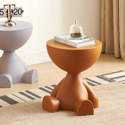 Wedyvko Coffee Table,1pc Modern Round Matte Finish Side Table - Small Storage Rack Stool for Living Room, Bedside Nightstand