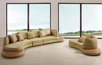 Modern Simple Design Corner Leather Sofa Set for Drawing Room Hot Sale Genuine Leather Furniture for Apartment Use