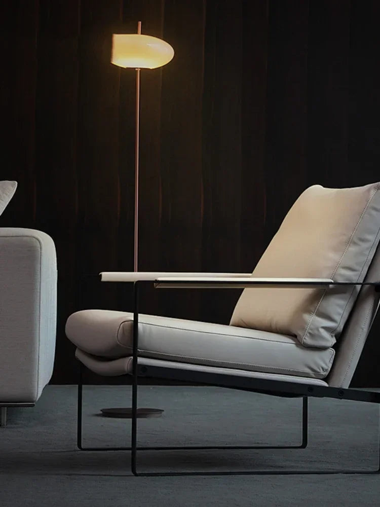 Leisure Complete Cushion Chair Living Room Leather Unique Lazy Makeup Chair Reading Design Throne Woonkamer Stoelen Decor