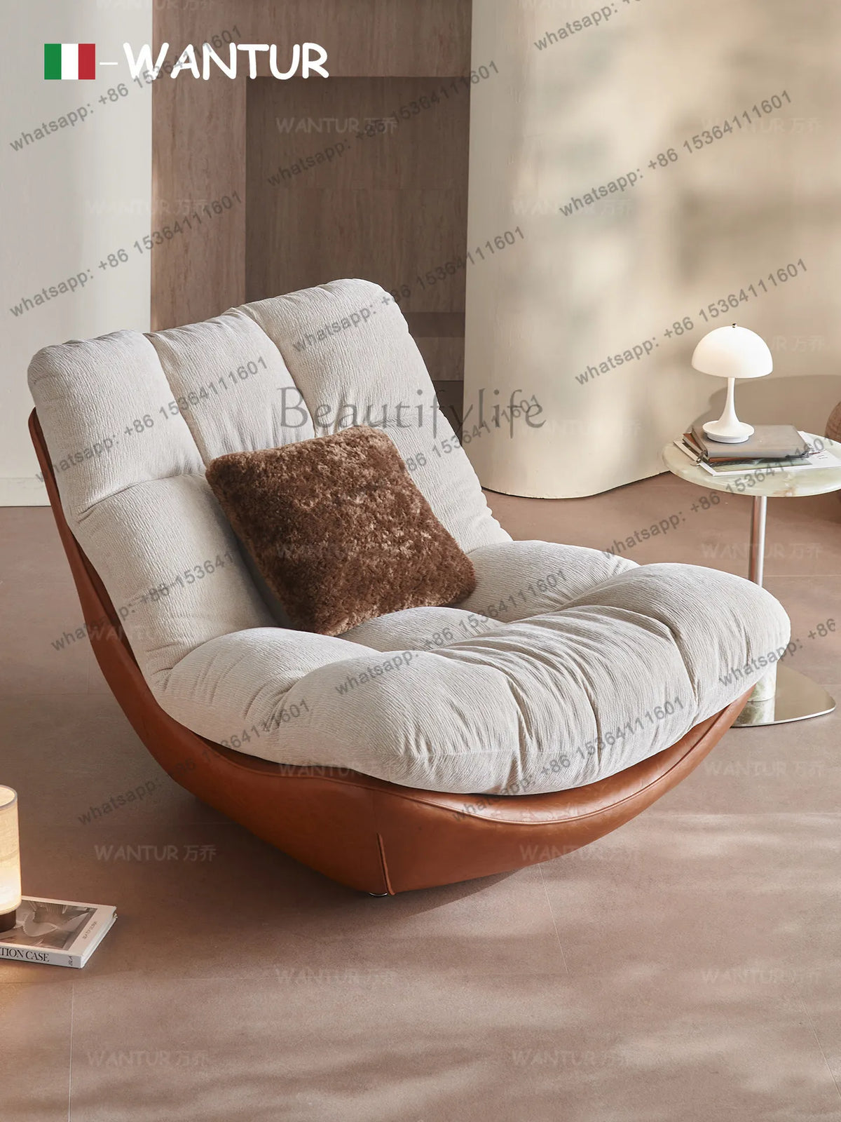Italian living room creative single chair Nordic small apartment backrest sofa chair