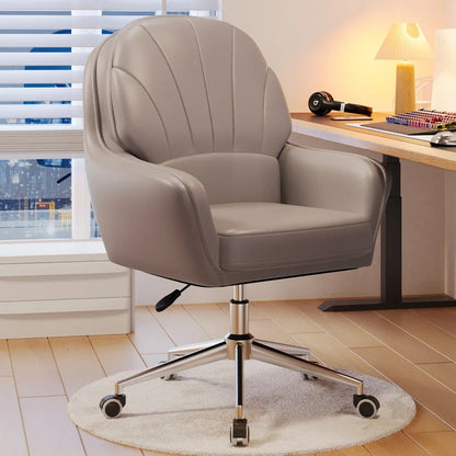 Metal Cute Vanity Makeup Chair for Girls Rotating Lift Backrest Computer Chair for Bedroom Dorm Home Office Desk