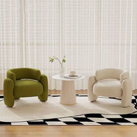 Nordic Simple Single Leisure Chair Living Room Sofa Home Fabric Recliner Bedroom Balcony Small Sofa Study Reading Sofas