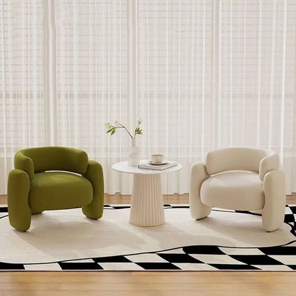 Nordic Simple Single Leisure Chair Living Room Sofa Home Fabric Recliner Bedroom Balcony Small Sofa Study Reading Sofas