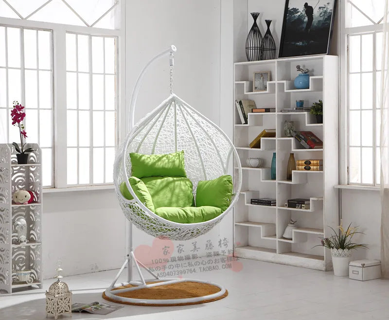 Swing Hanging Chair Hammock Indoor Balcony Bird's Nest Hanging Basket Rattan Chair Reclining Chair, Rocking Chair