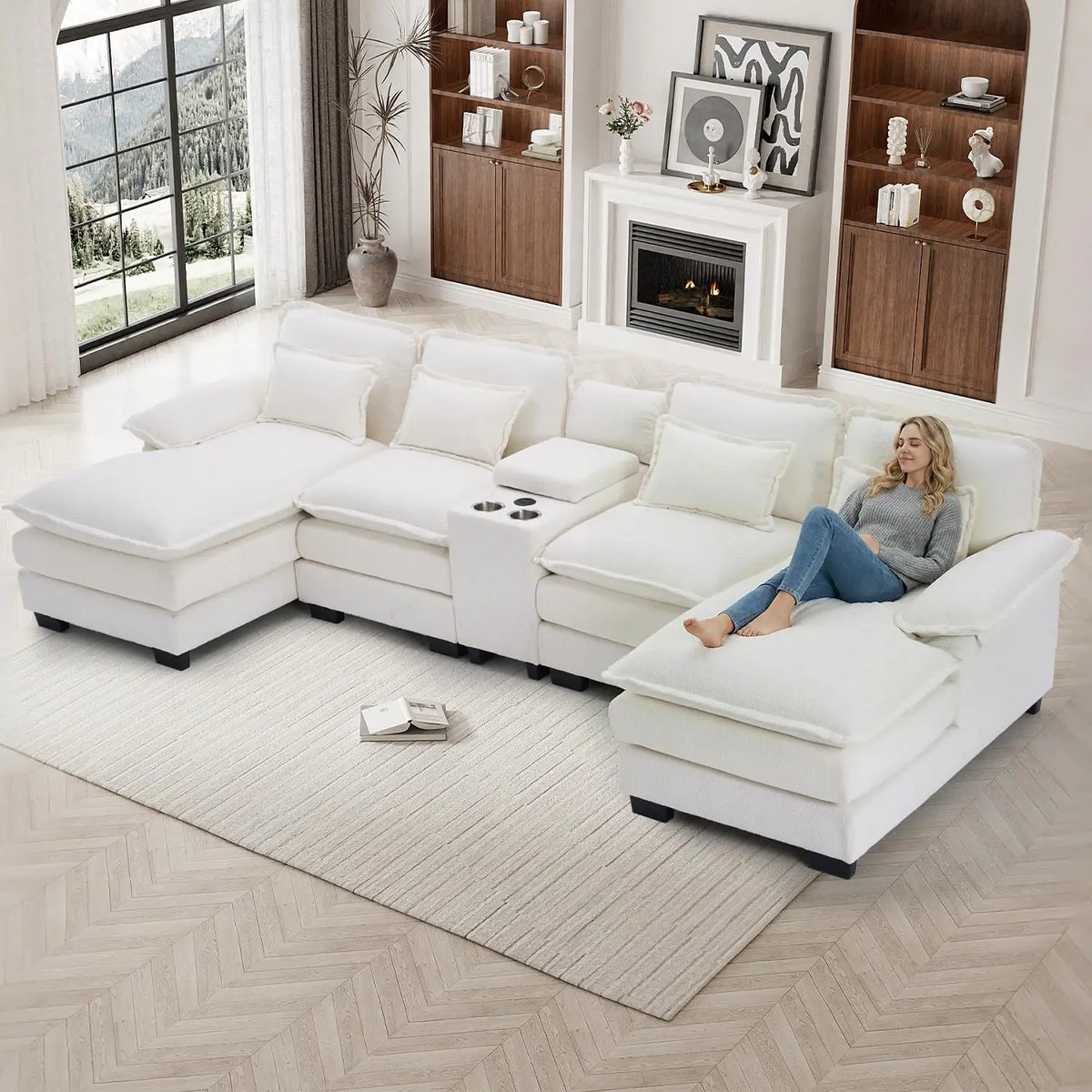 U Shaped Sectional Sofa 133
