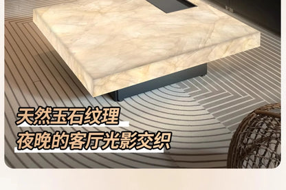 Rectangle Italian Marble Coffee Table Modern Style Luxury Minimalist Unique Coffee Table Living Room Mesa Centro Salon Furniture